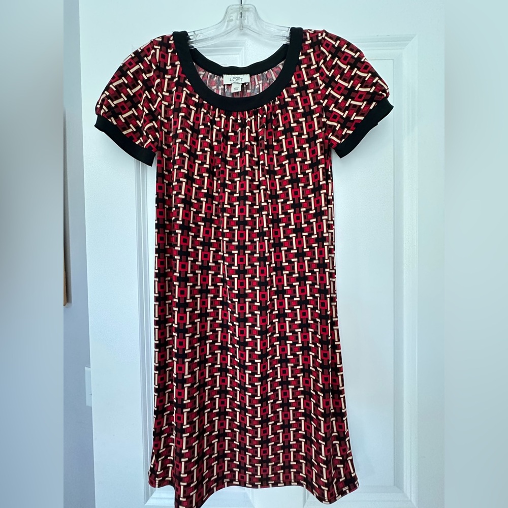 Loft colorful swing cap sleeve dress